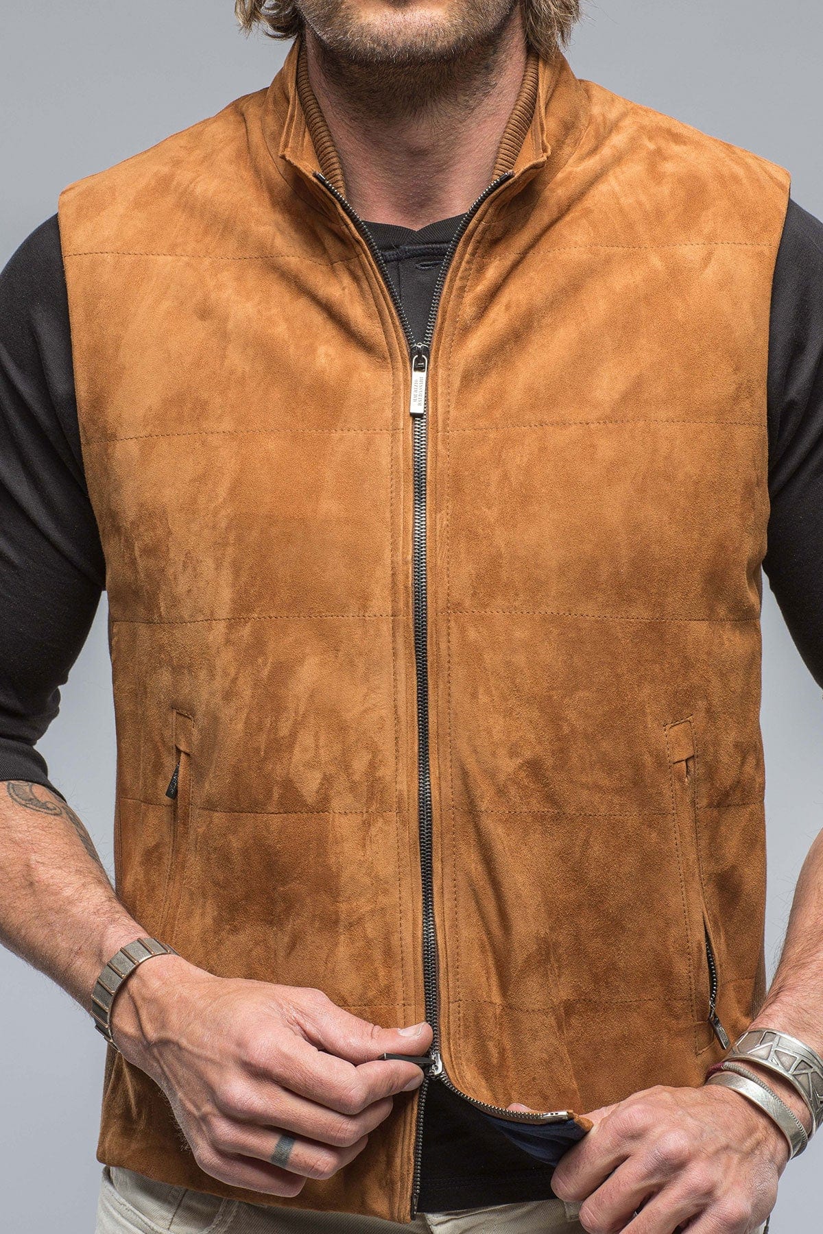 Rye Suede Vest in Cigar - AXEL'S