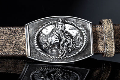 Sterling Silver & Gold Belt Buckles