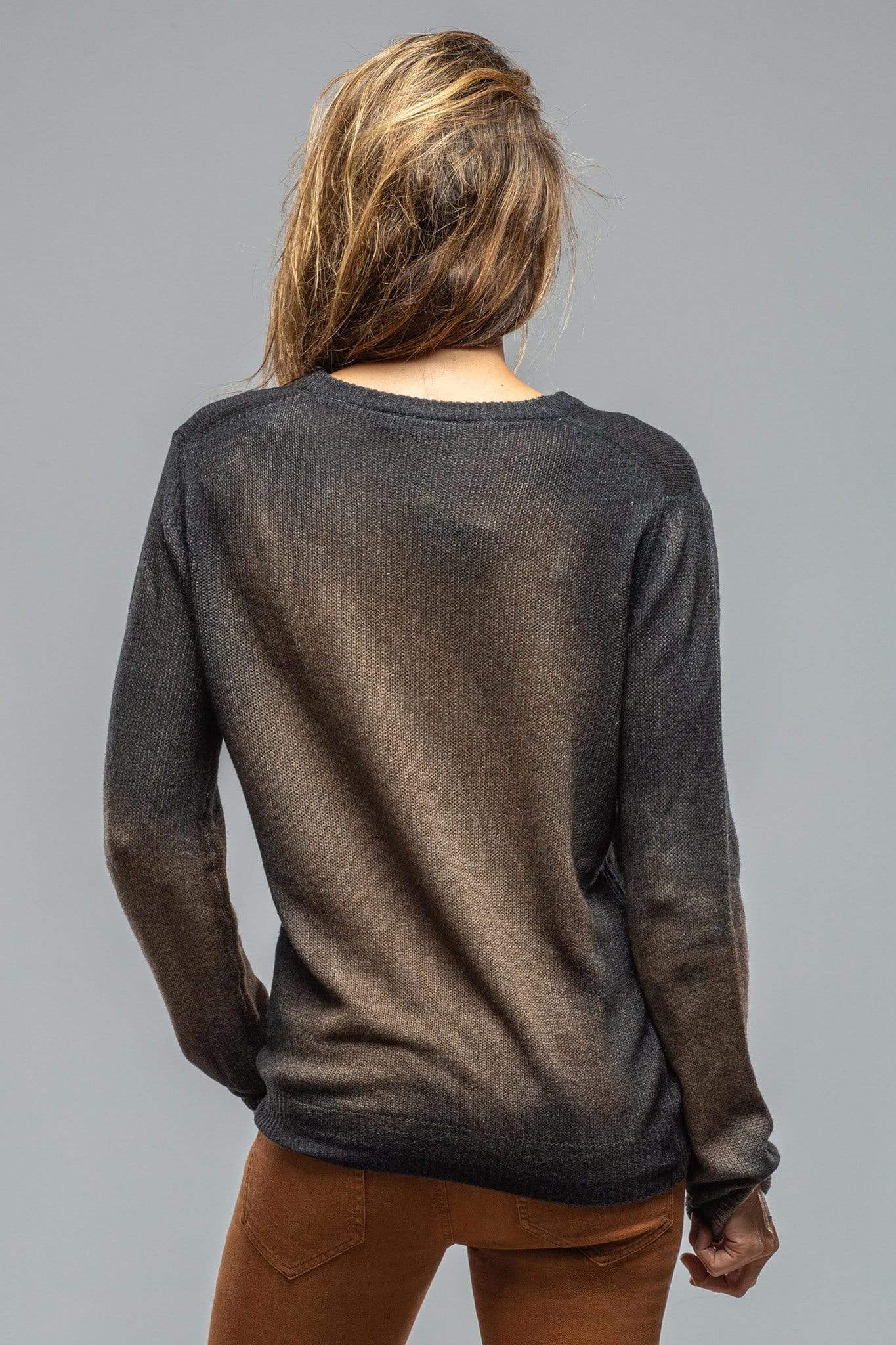 Andy Over-Dyed Cashmere V-Neck In Rust - AXEL'S