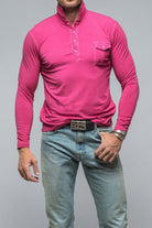 Cafe Paco LS Polo Shirt In Raspberry - AXEL'S
