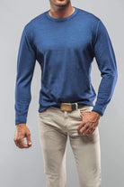 Crosby Merino Sweater In Blue - AXEL'S