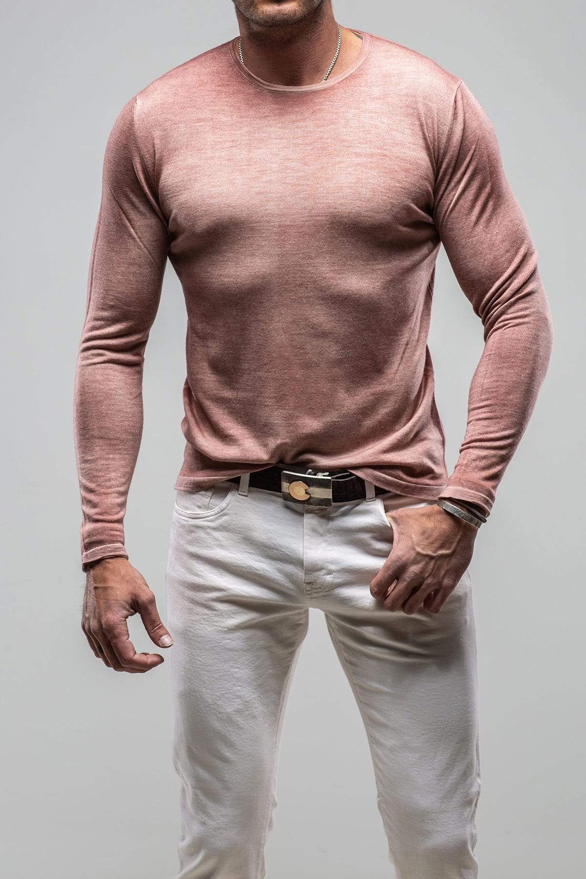 Matteo Cashmere Sweater in Dusty Rose - AXEL'S