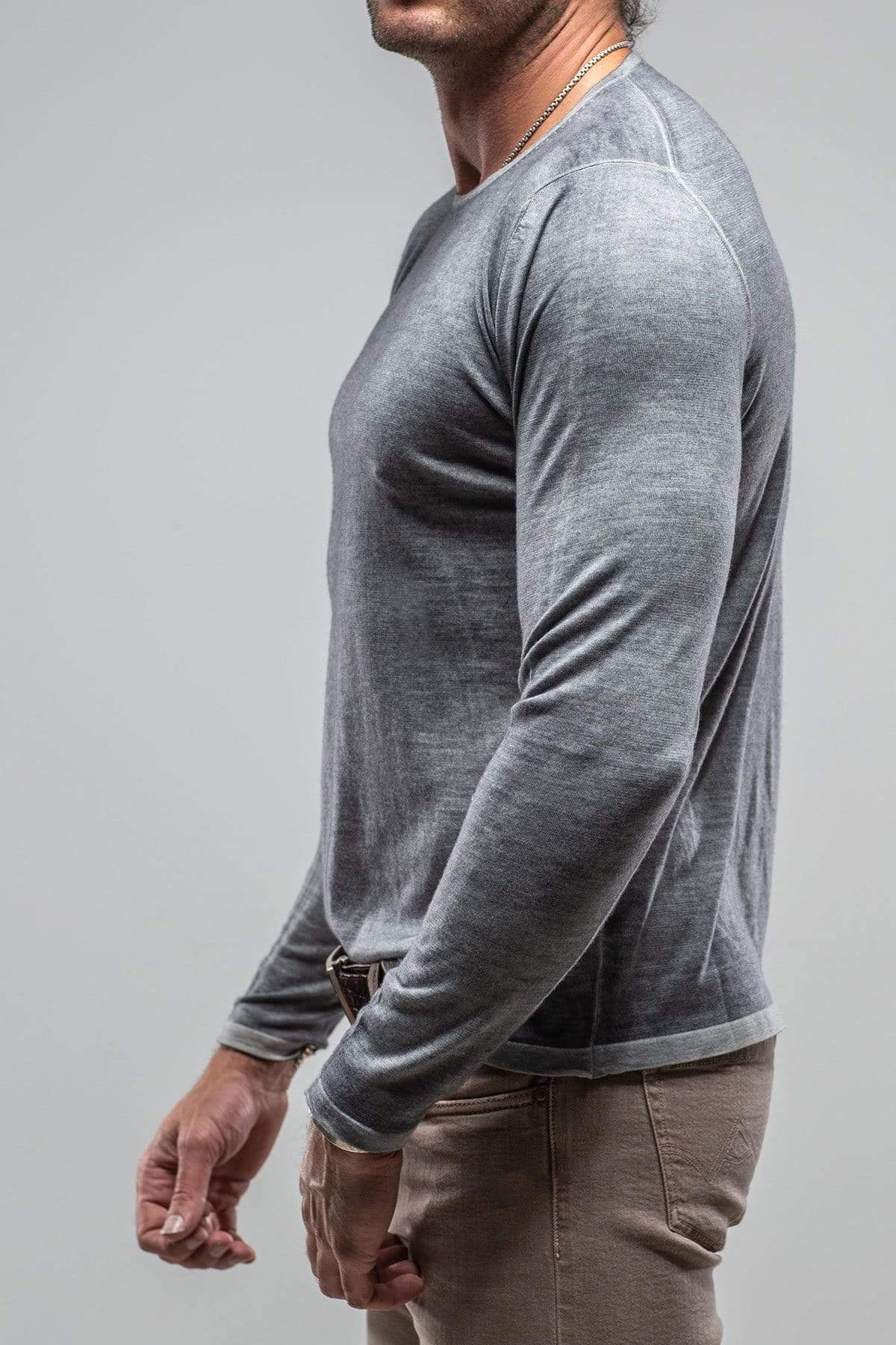 Matteo Cashmere Sweater in Grey - AXEL'S