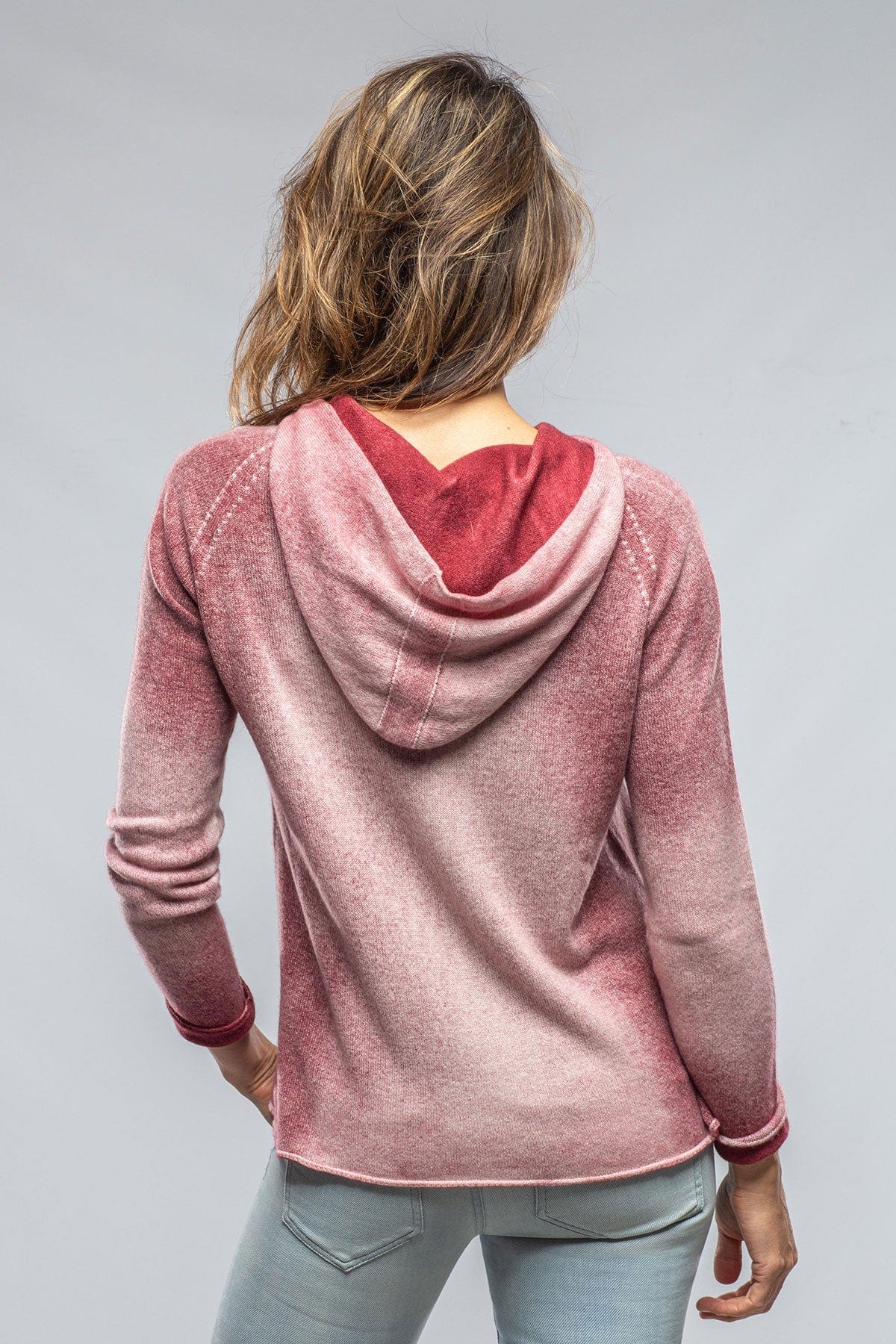Rubina Cashmere Hooded Pullover In Red - AXEL'S