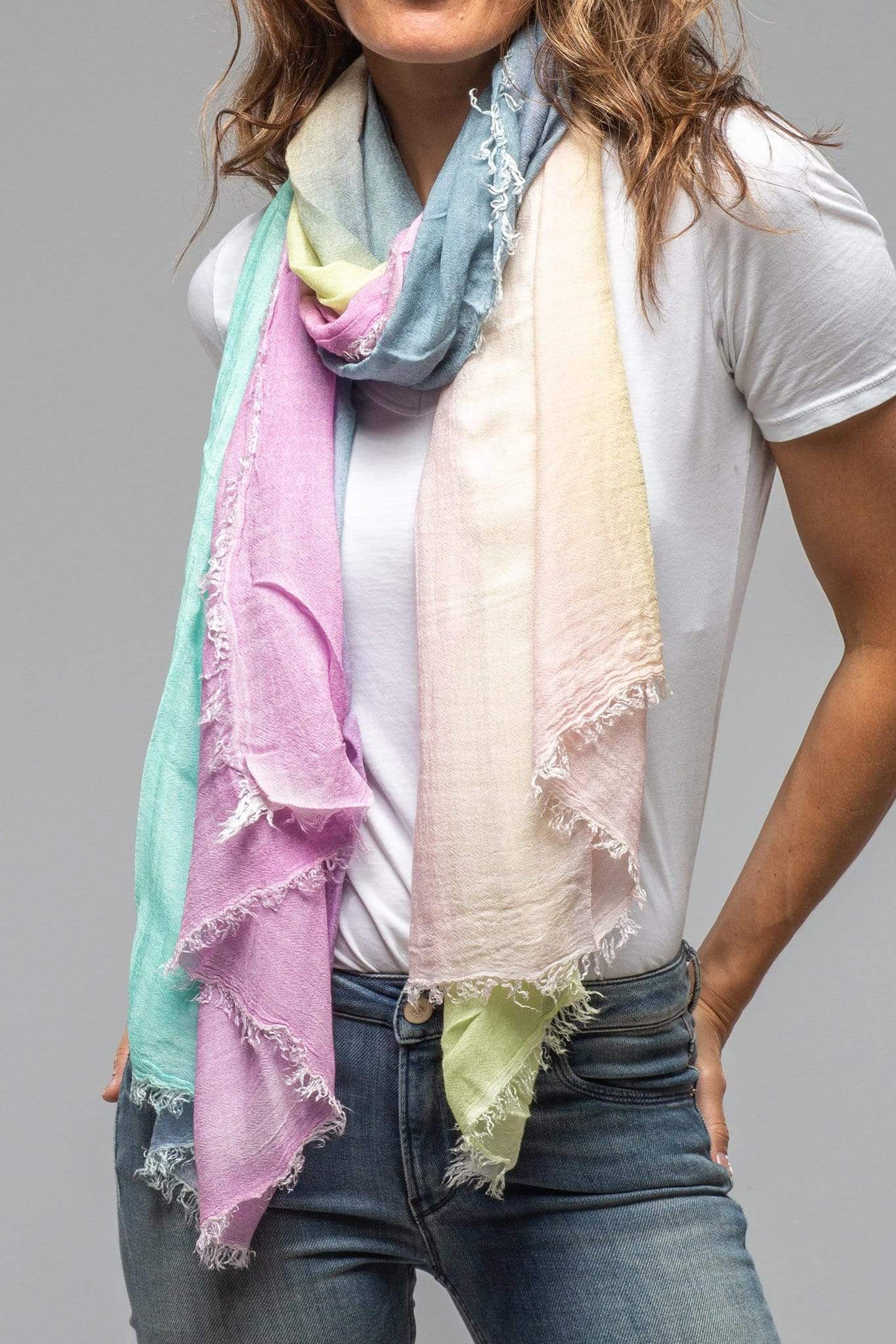 Tramonto Multi Colored Scarf In Pastel - AXEL'S