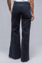 Cara Wide Leg Cotton Pant In Navy - AXEL'S
