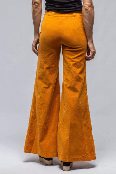 Gaby Moleskin Wide Leg Pant In Marigold - AXEL'S