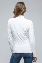Pennelope Ruffle Front Shirt In White - AXEL'S