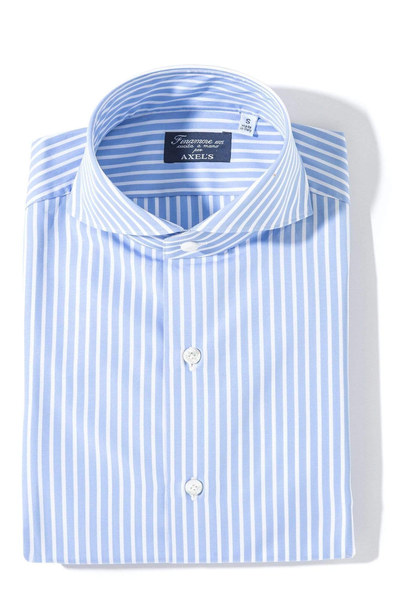 Florence Stripe Dress Shirt in Light Blue - AXEL'S