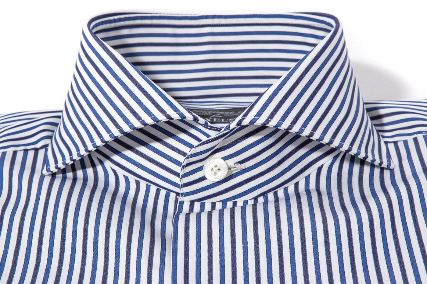 Gerlitzen Stripe Cotton Shirt In Blue Navy White - AXEL'S