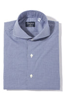 Petzen Small Checked Cotton Shirt In Blue - AXEL'S