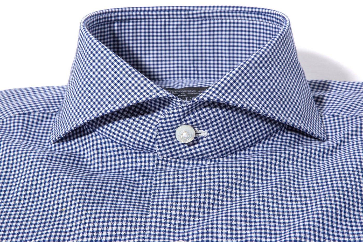 Petzen Small Checked Cotton Shirt In Blue - AXEL'S