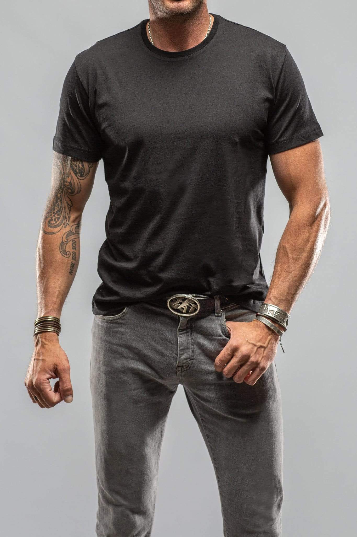 Georg Roth GR Cotton Tee In Black – AXEL'S