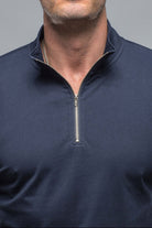 Modesto Luxe Pima Cotton Zip in Navy - AXEL'S