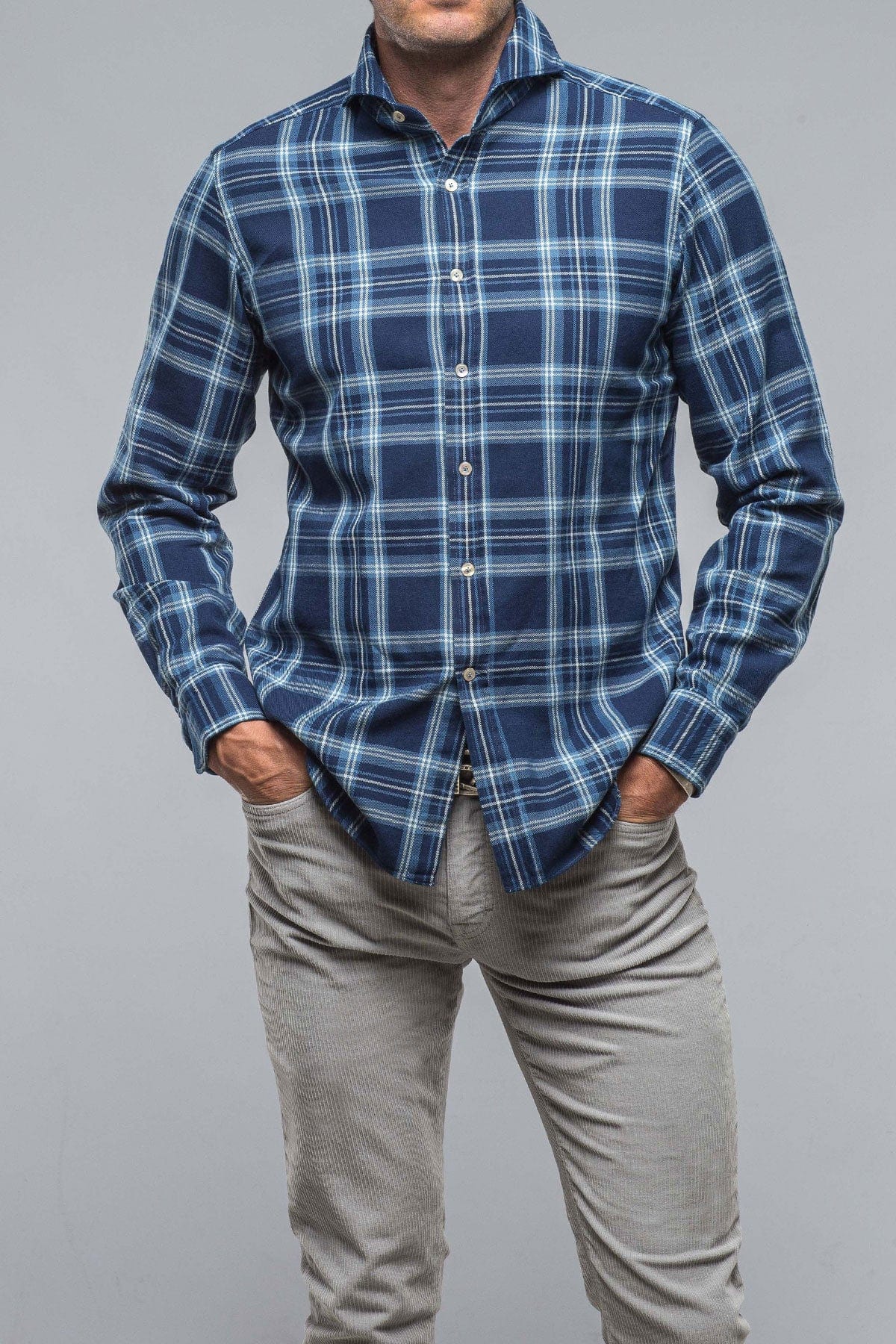 Giannetto Portofino Edelman Shirt in Blue Wash Chiaro