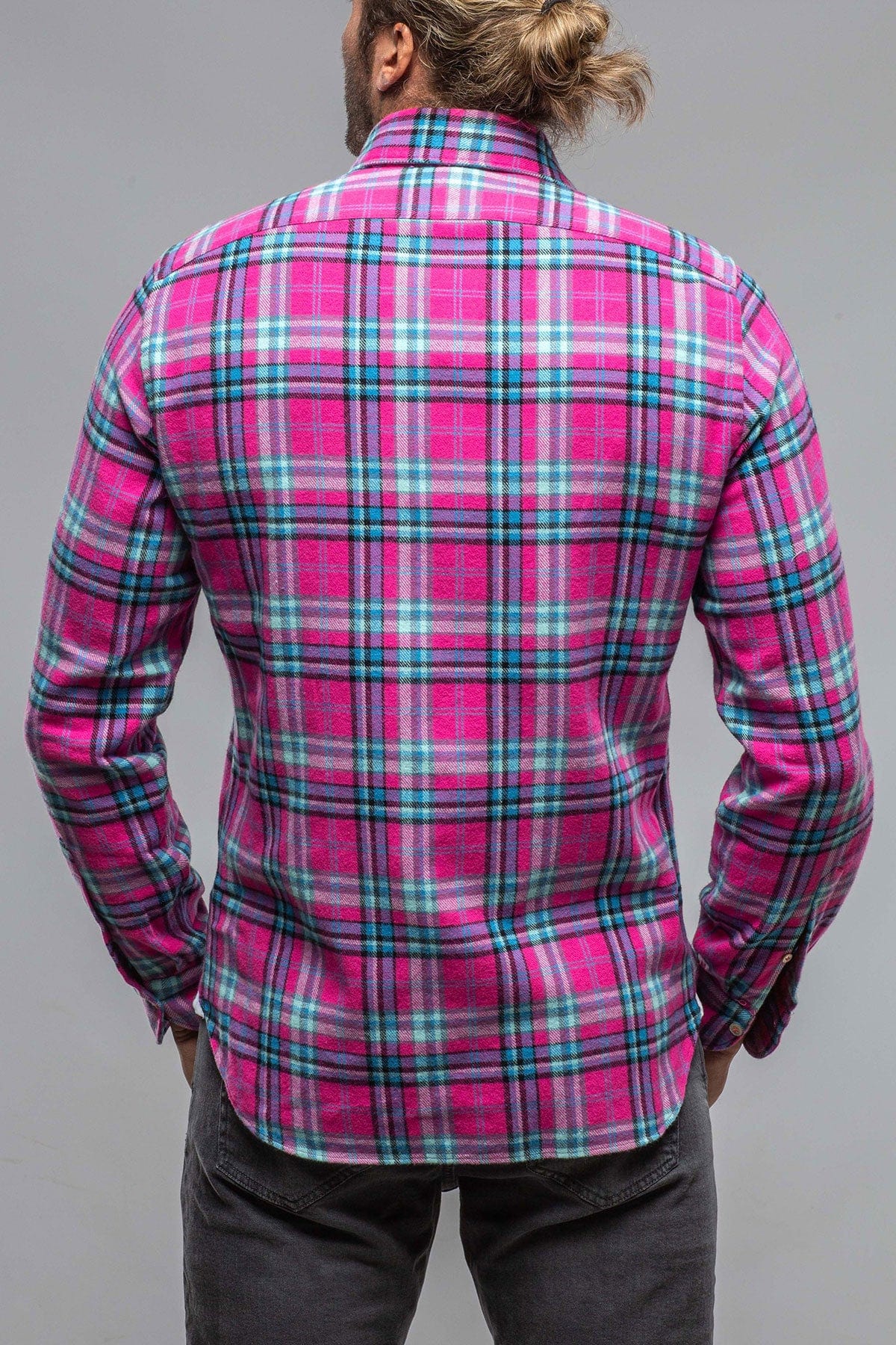 Jobe Flannel In Fuchsia - AXEL'S