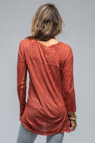 New V Tunic L/S Top In Fire Brick - AXEL'S