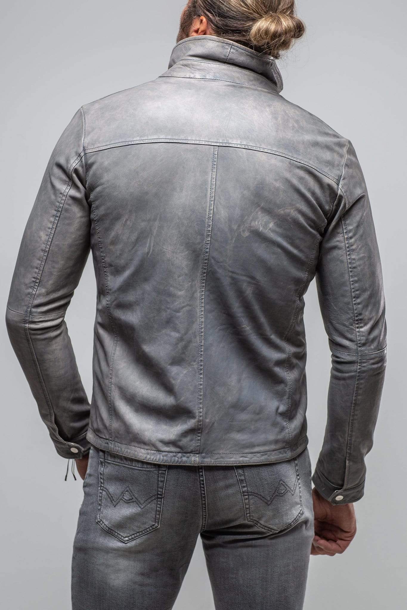 Welgos Leather Jacket in Grey - AXEL'S