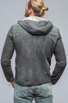Donnarumma Suede Jacket in Charcoal - AXEL'S