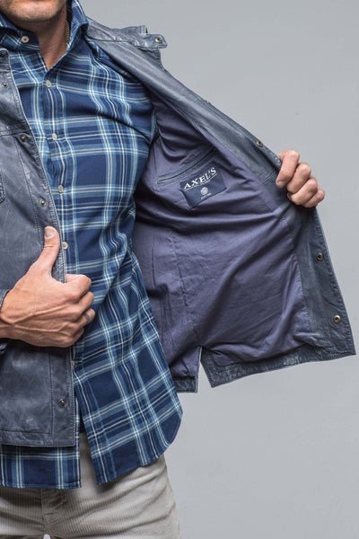 Enna 12 Month Washed Shirt Jacket In Navy - AXEL'S