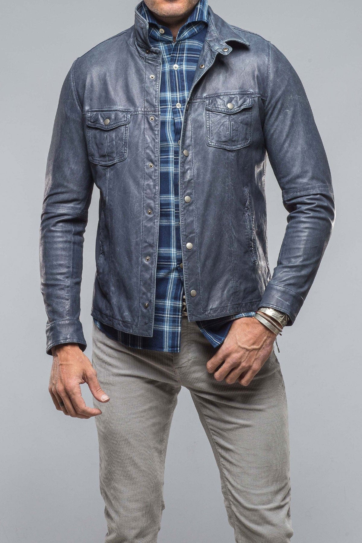 Gimo's Enna 12 Month Washed Shirt Jacket In Navy | Axel's of