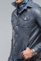 Enna 12 Month Washed Shirt Jacket In Navy - AXEL'S