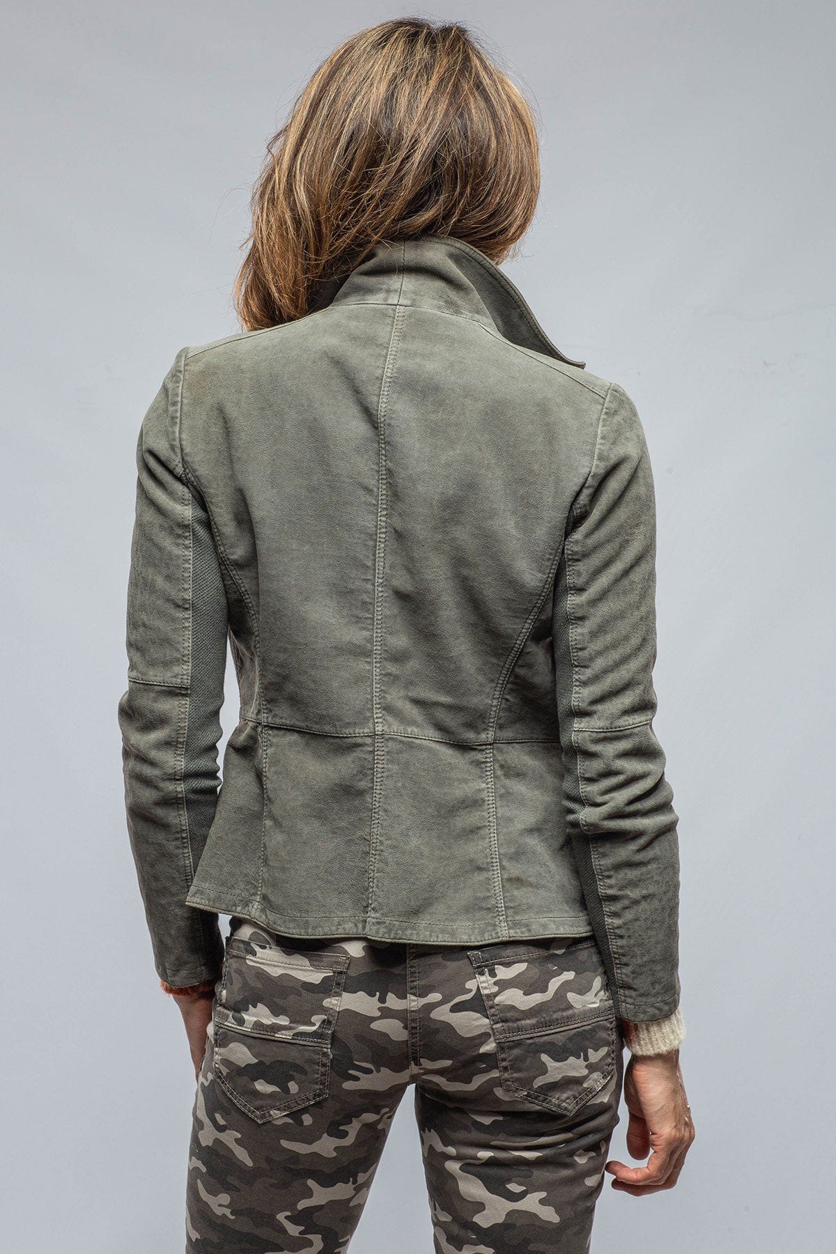 GNR 4 Pocket Vintaged Leather Jacket In Moss
