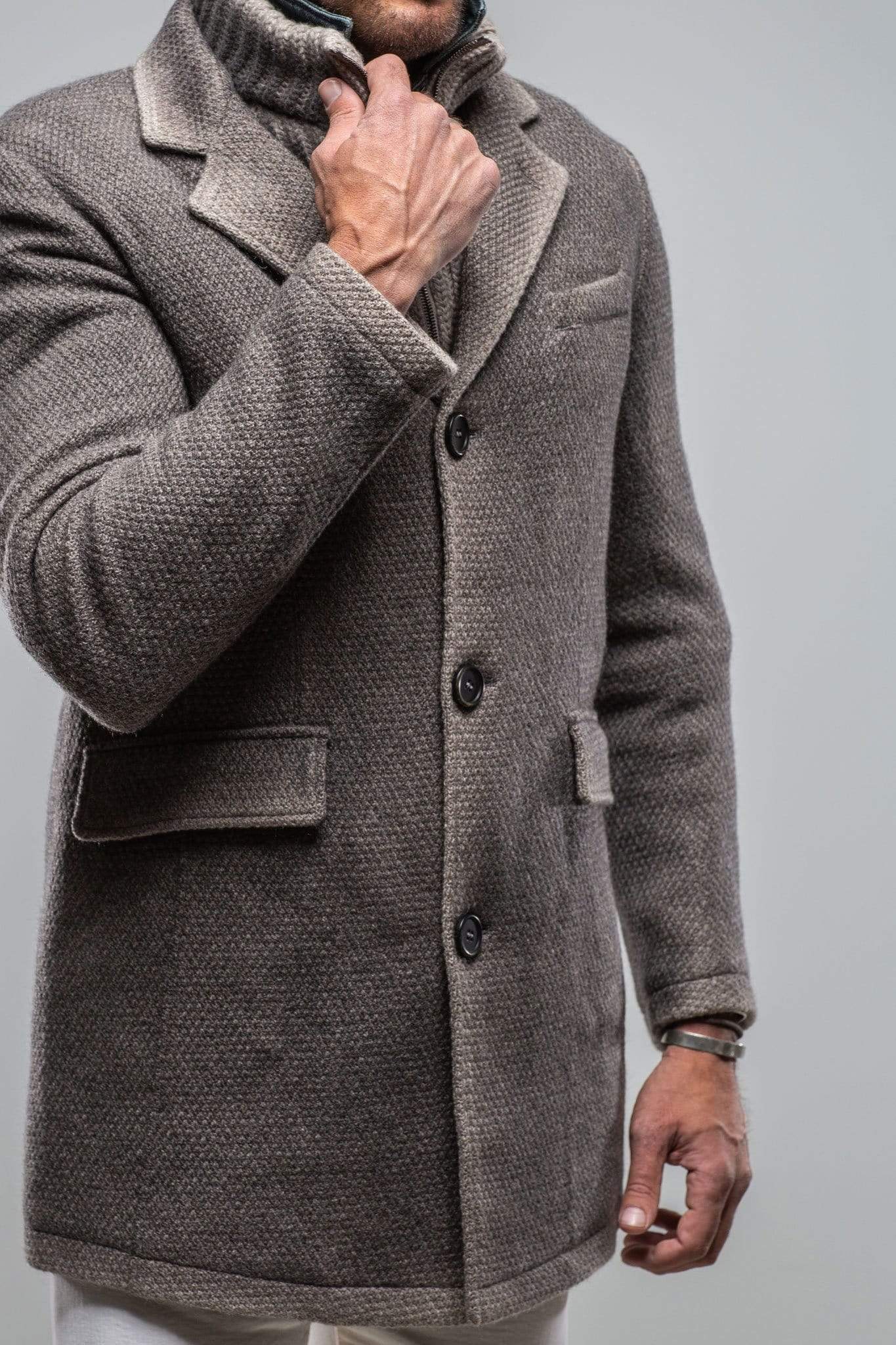 Leon Knit Jacket in Ice - AXEL'S