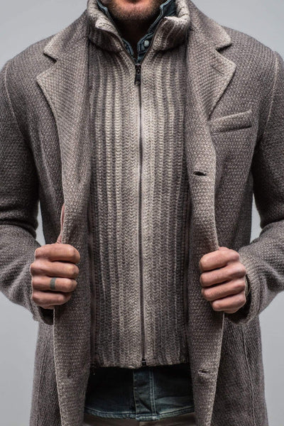 Leon Knit Jacket in Ice - AXEL'S