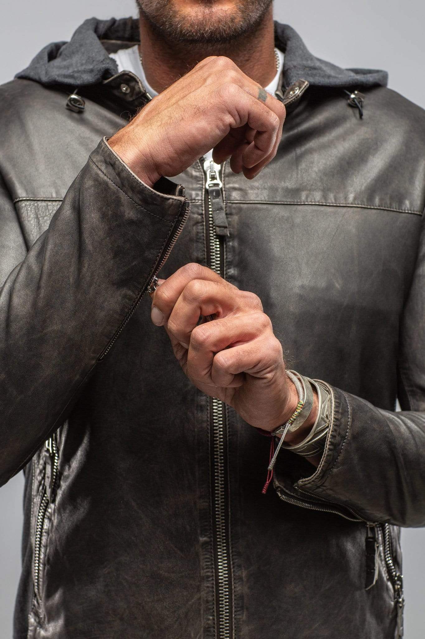 Leopardi Moto Hoodie in Black - AXEL'S
