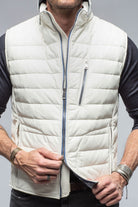 Saxan Leather Vest In Off White - AXEL'S