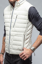 Saxan Leather Vest In Off White - AXEL'S