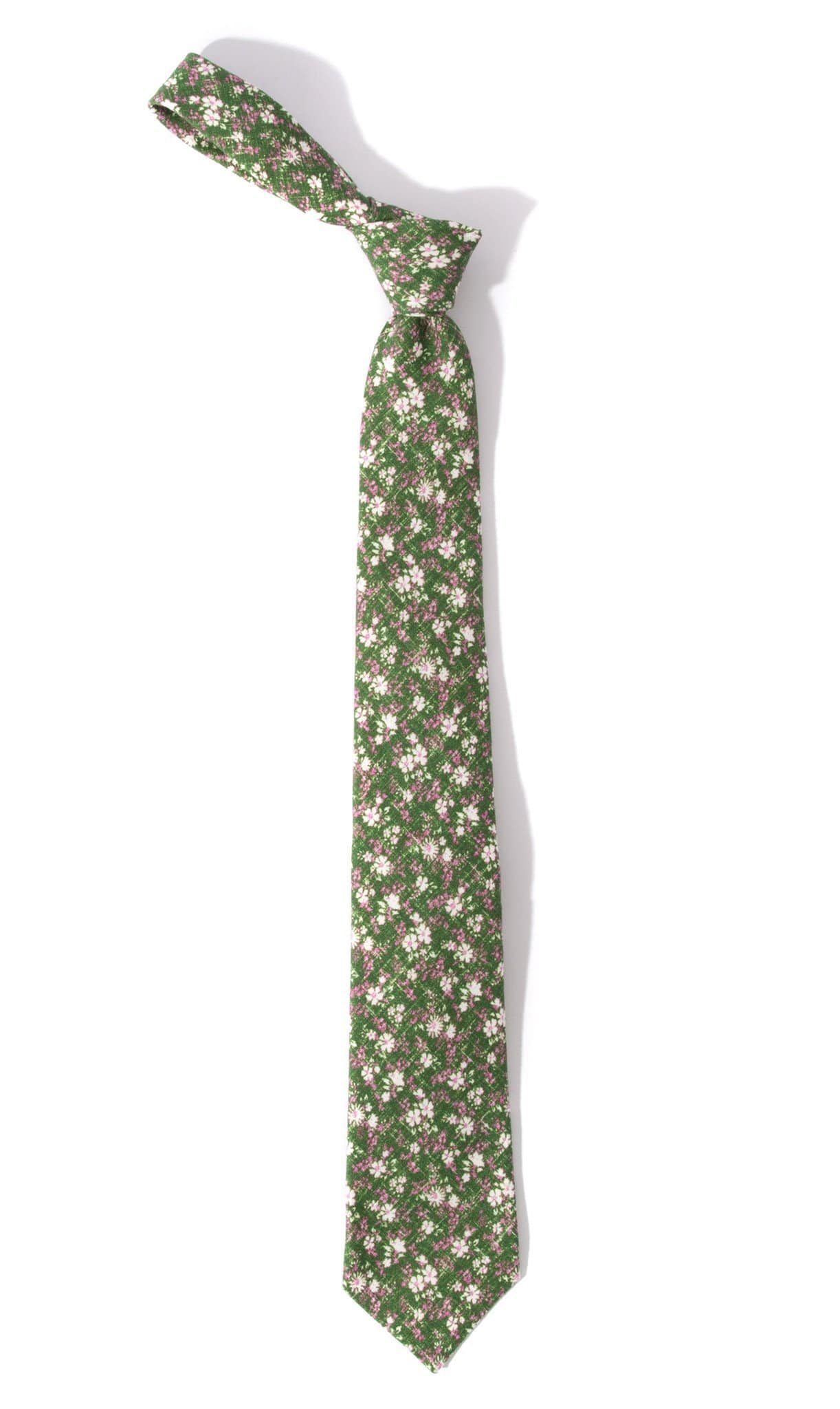 Floral Linen Tie