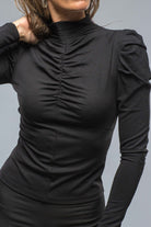 Veronica Shirred Top In Black - AXEL'S