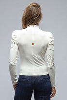 Veronica Shirred Top In White - AXEL'S