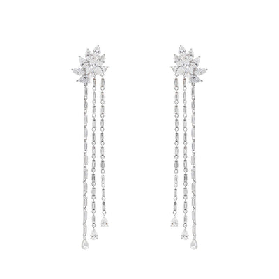 Diamond Triple Falls Earrings - AXEL'S