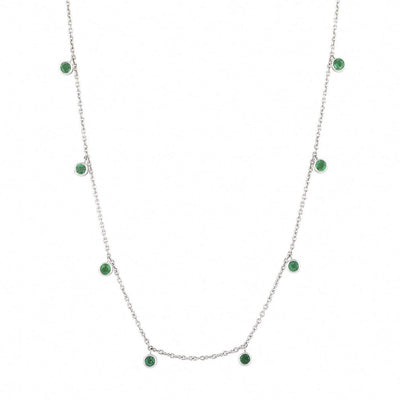 Emerald Rhea White Gold Necklace - AXEL'S