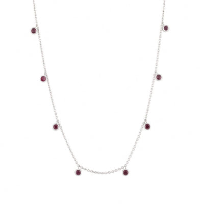 Ruby Rhea White Gold Necklace - AXEL'S