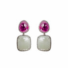 Ruby, Sapphire &amp; Diamond Ethereal Dance Earrings - AXEL'S