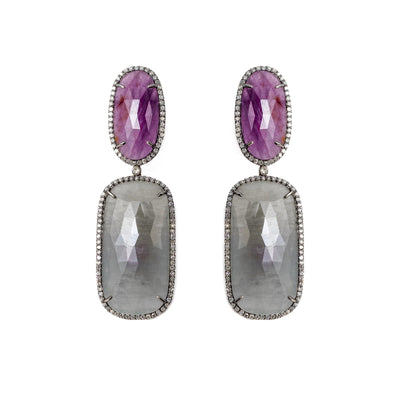 Sapphire &amp; Diamond Ethereal Desire Earrings - AXEL'S