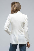 Tallia Pinstripe Rib Blazer In Milk White - AXEL'S