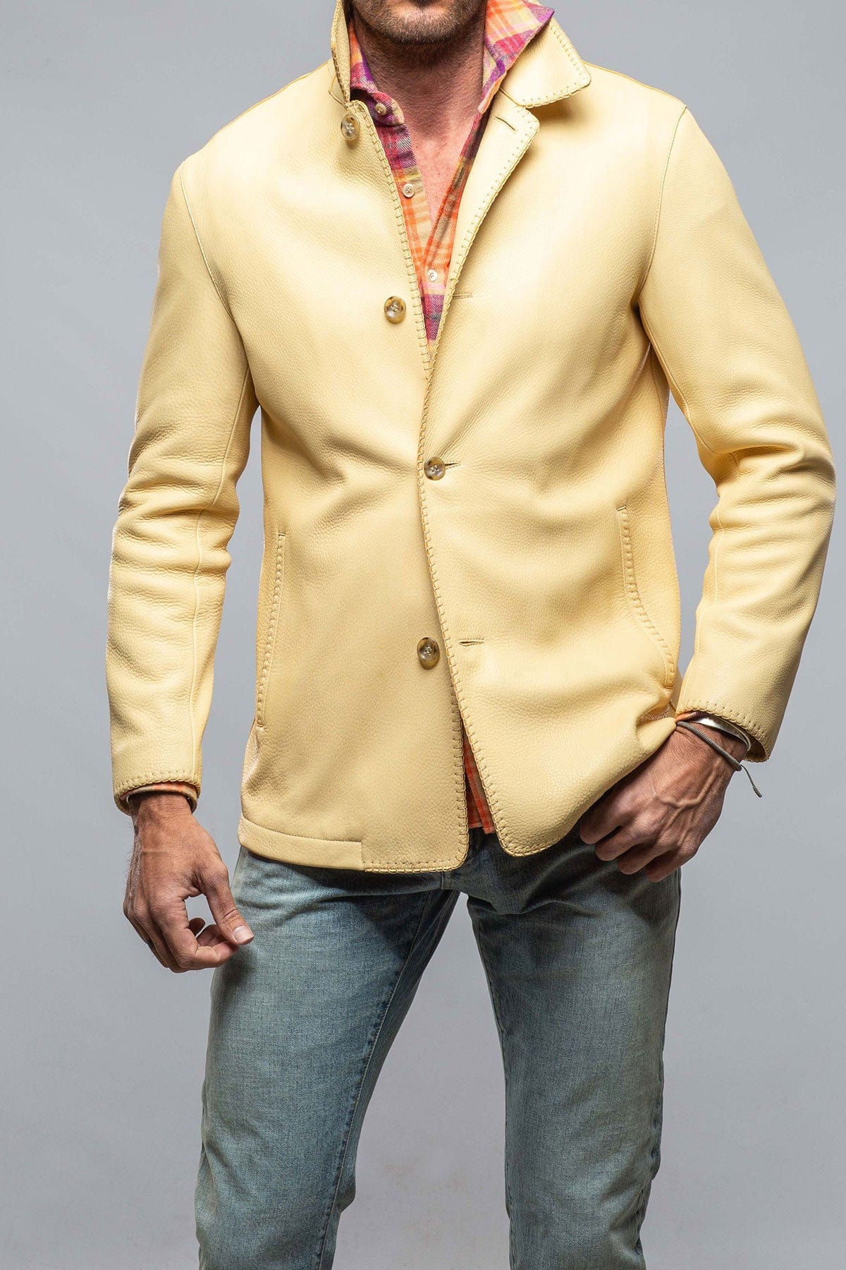 Yellow suede jacket discount mens