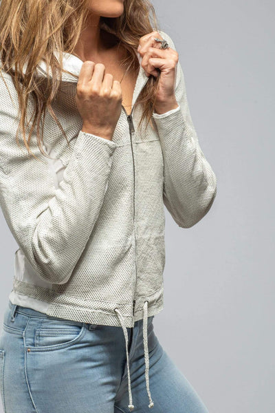 Bianca Perforated Leather Hoodie - AXEL'S