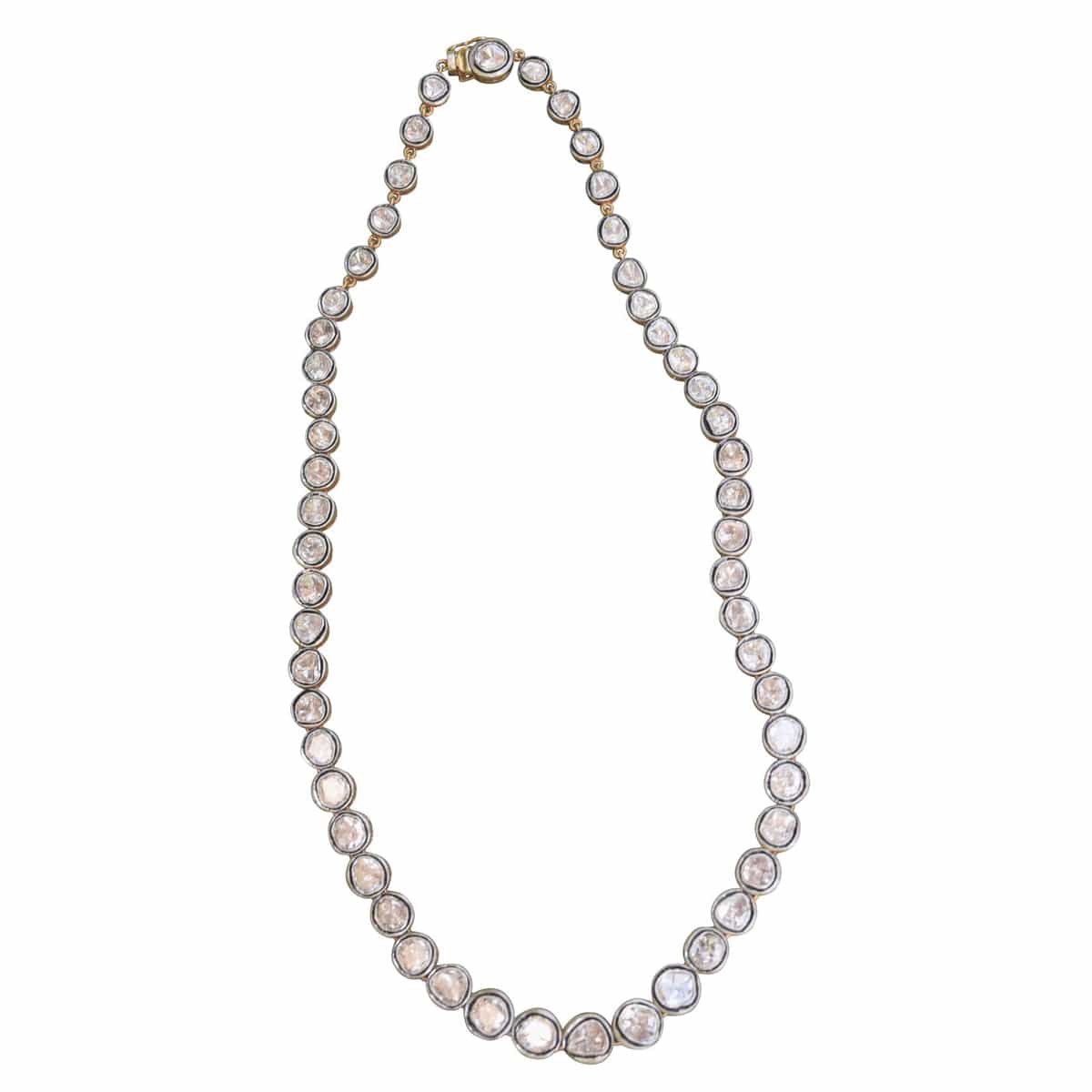 18" Sliced Diamond Necklace - AXEL'S