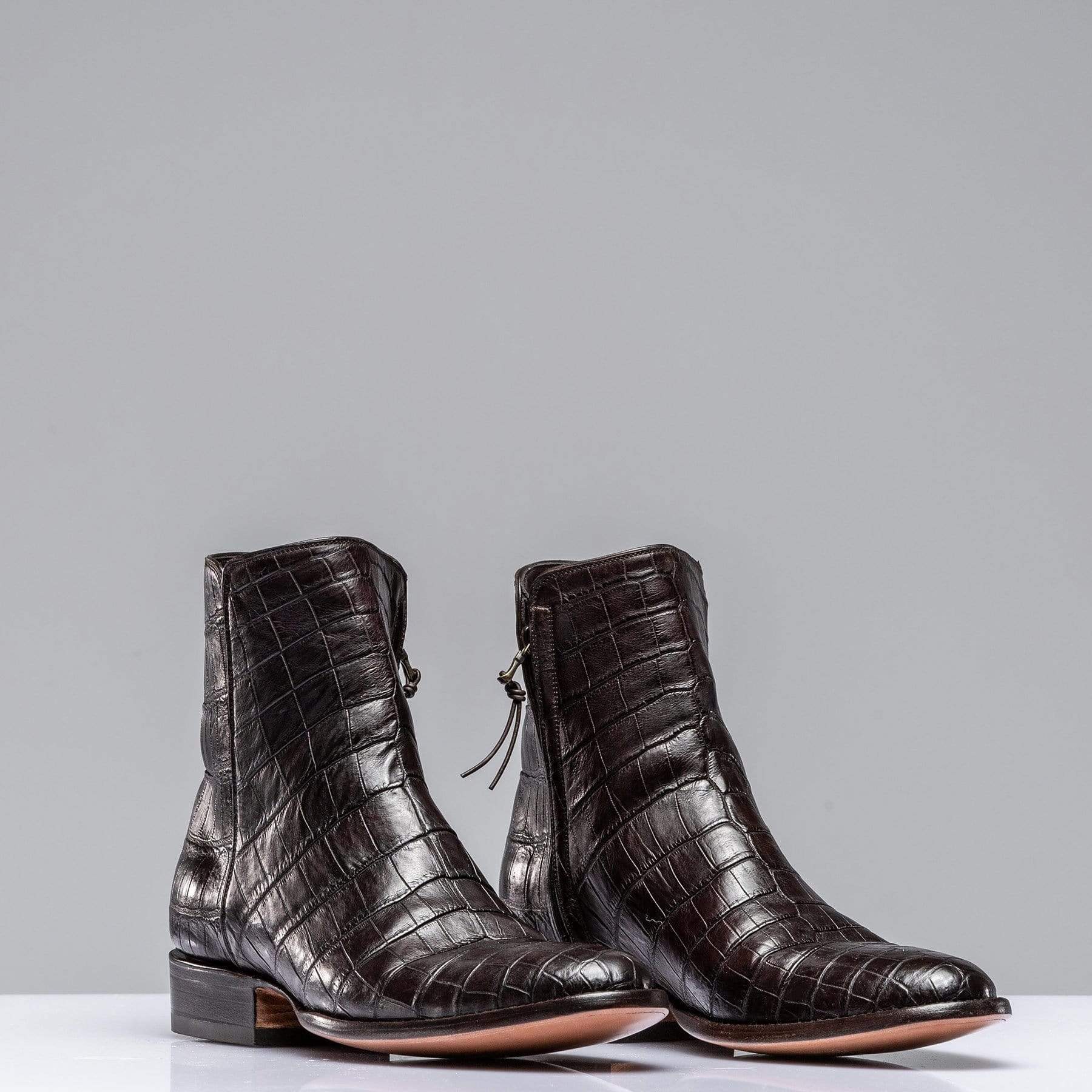 Axel lace shop up crocodile boots