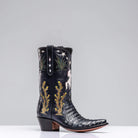 Inlaid Western Boot In Navy - AXEL'S