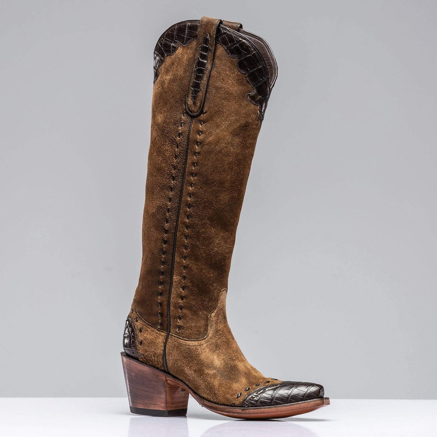 Tall Distressed Camel Boot - AXEL'S