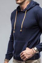 Florio Hooded Cashmere Sweater in Navy - AXEL'S