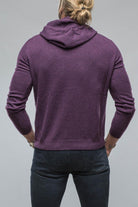 Florio Hooded Cashmere Sweater in Purple - AXEL'S
