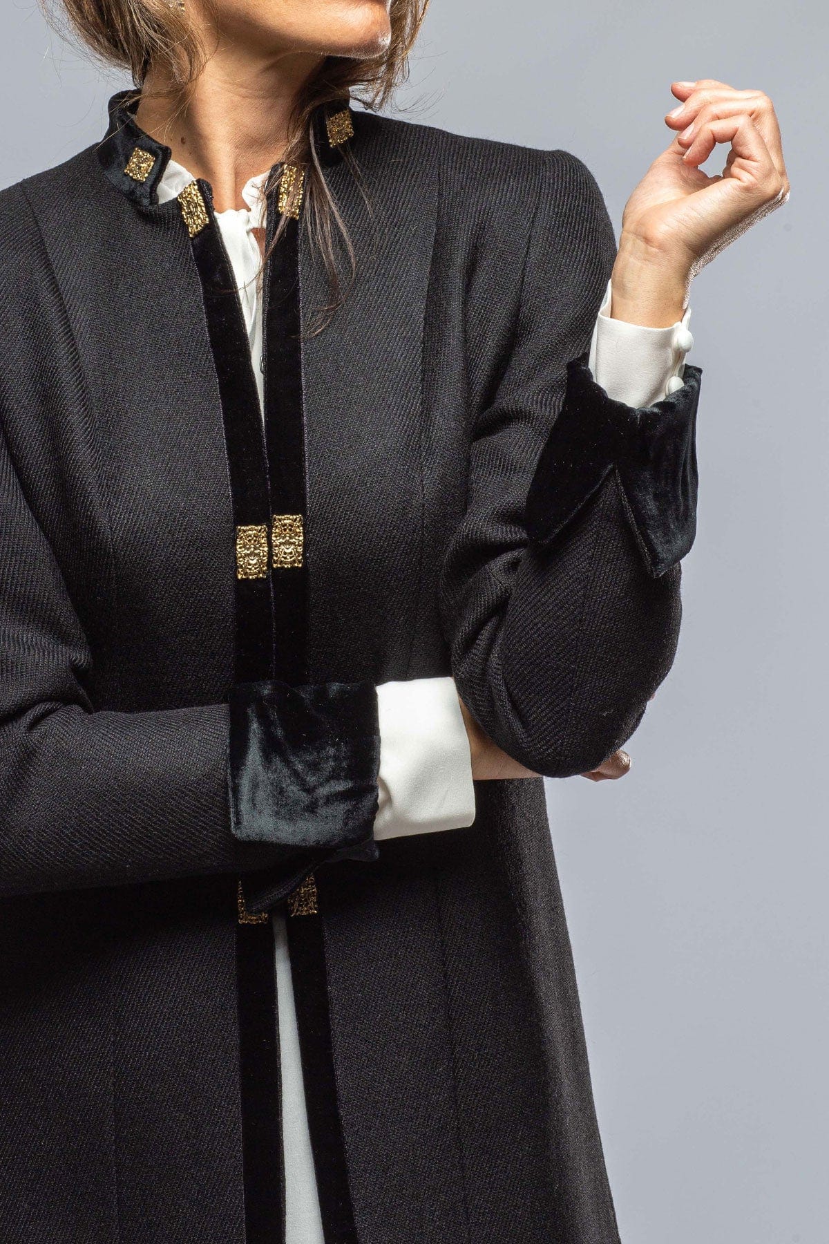 Alberca Short Medallion Coat In Black - AXEL'S